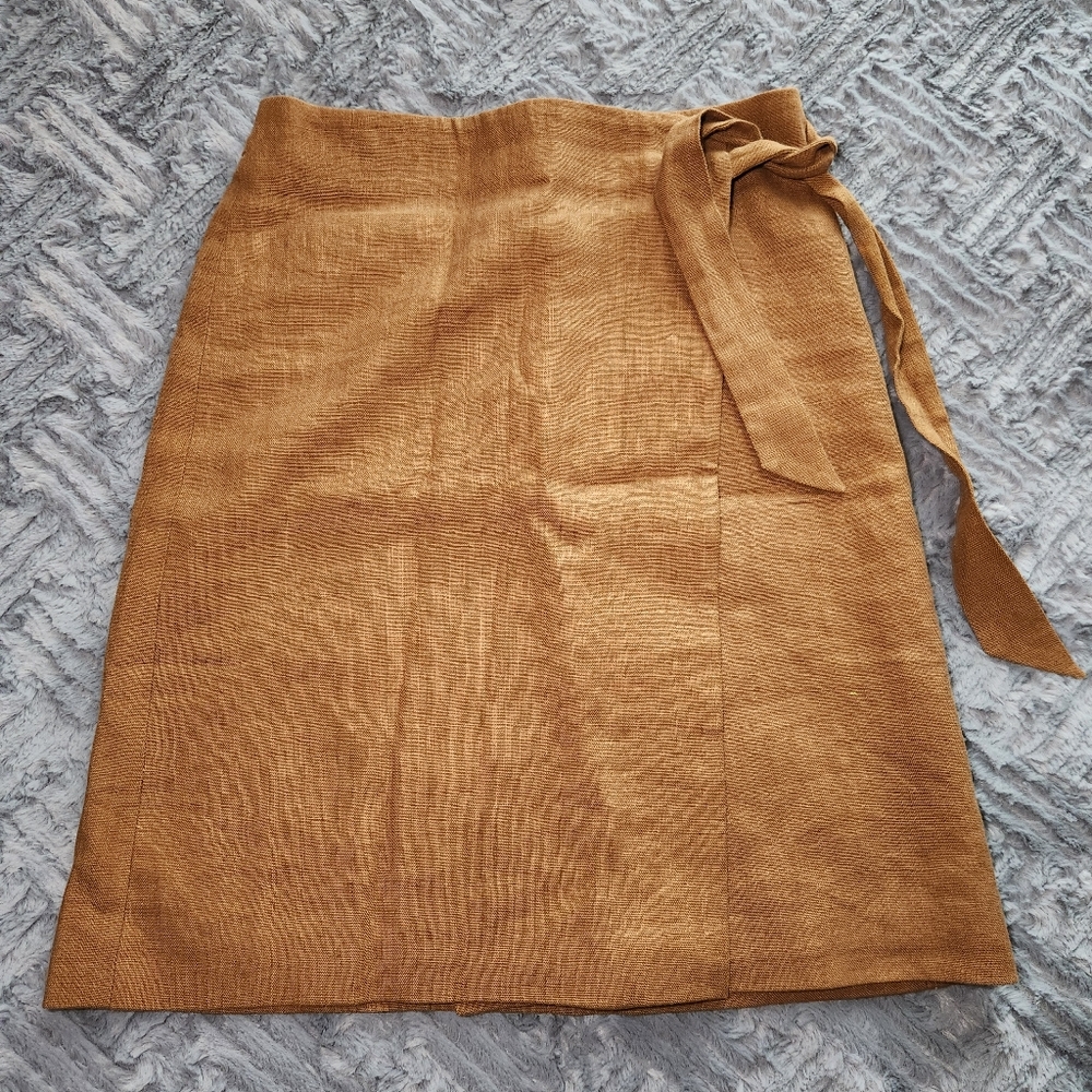 Sezane Linen Wrap Skirt 34